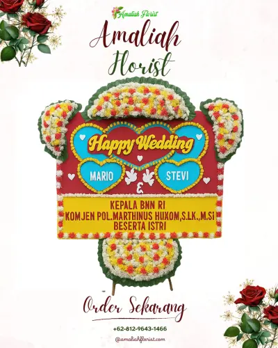 Karangan Papan Bunga Pernikahan di Kedung Badak